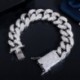 Fém színe: arany 18 cm (7 hüvelyk) - CWWZircons Luxus Cubic Zirconia Miami Cuban Twist Link lánc karkötő karkötő