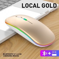 Szín: Mute 2 4g Bluetooth mód fénykibocsátó változat tuhao arany - Táblatelefon Számítógép Bluetooth vezeték