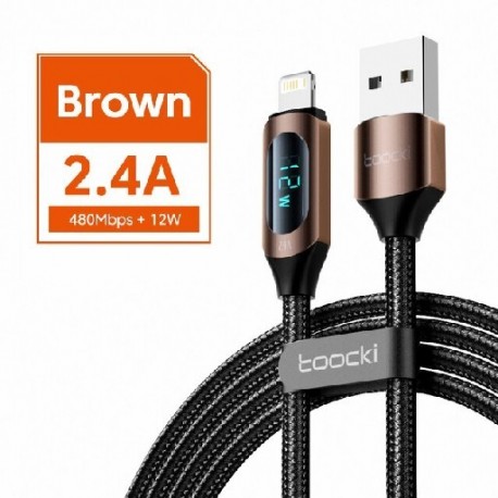 Szín: IOS 2 4 Barna - Toocki USB Type C kábel iPhone 14 13 12 11 Pro Max X Xr 8 7 Plus PD 36W gyorstöltő villámkábel
