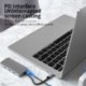 : 4 az 1-ben c típusú port - C típusú dokkolóállomás osztó USB-elosztó többfunkciós elosztó dokkolóállomás-portja