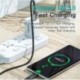 Szín: kék - Essager USB-C típusú kábel C-C 100W/5A PD gyorstöltő töltőkábel Macbook Xiaomi Samsung Type-C USBC kábel