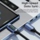 Szín: 100W CC kék - Toocki Type C - Type C kábel 100 W PD gyorstöltő töltő USB C - USB C kijelző kábel Xiaomi POCO f3