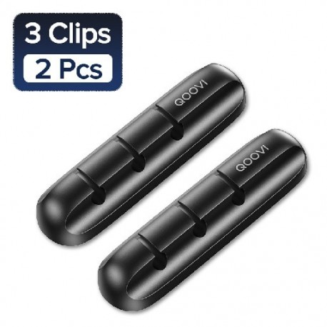 Szín: 3 klip 2 db - QOOVI Kábelrendező Vezetéktartó Rugalmas USB kábeltekercselő Rendezett szilikon kapcsok egér