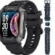 Fekete szín - Új okosóra férfiaknak Bluetooth teljes érintőképernyős 5ATM vízálló órák Sport Fitness férfi