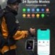 Fekete szín - Új okosóra férfiaknak Bluetooth teljes érintőképernyős 5ATM vízálló órák Sport Fitness férfi