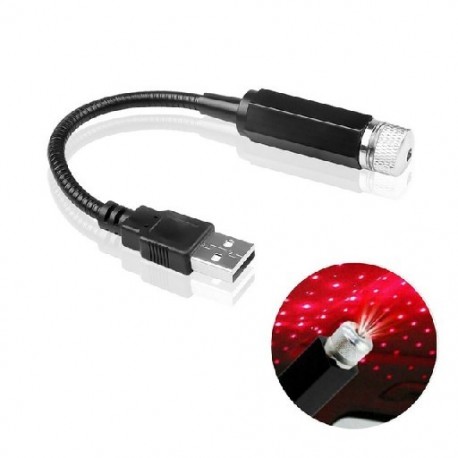 Piros szín - Romantikus LED autótető csillag éjszakai fény projektor atmoszféra Galaxy lámpa USB dekoratív lámpa