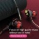 Piros szín - Earbuds Sport fejhallgató 3,5 mm-es zajszigetelő fülhallgató, alacsony basszusú fülbe helyezhető