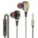Piros szín - Earbuds Sport fejhallgató 3,5 mm-es zajszigetelő fülhallgató, alacsony basszusú fülbe helyezhető