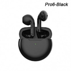 Fekete szín - PRO6 vezeték nélküli Bluetooth fejhallgató TWS Yungong új sztereó binaurális fülbe helyezhető játék