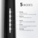 Fekete szín - Seago Sonic elektromos fogkefe USB újratölthető üzleti felnőtt puha haj elektromos fogkefe fekete fehér