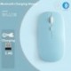 Szín: kék - Macaron újratölthető vezeték nélküli Bluetooth egér 2.4G USB egér Androidhoz Windows Tablet Laptop