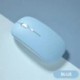 Szín: kék - Macaron újratölthető vezeték nélküli Bluetooth egér 2.4G USB egér Androidhoz Windows Tablet Laptop