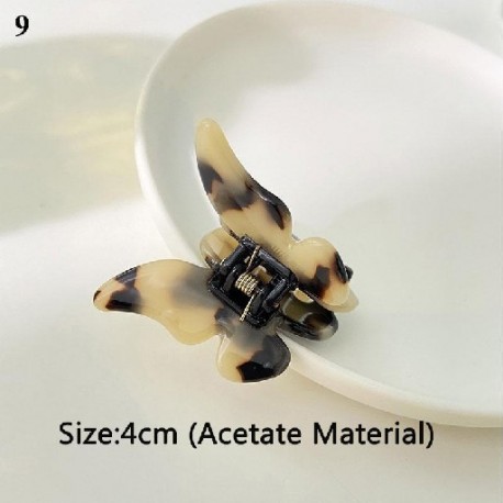 Szín: 9 - Acetátgyanta Hajtű Pillangó Hajkarmok Női Hajbilincsek Színátmenetes nyakkendő-festék Színes Barrettes Akril