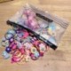 Szín: 13 - 1/20/40 DB Gyermek hajkiegészítők Rajzfilm virág gumiszalagok Elasztikus hajgumik Nylon Scrunchie Pack