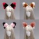 Szín: 5 - Valósághű plüss róka füles fejpánt Halloween Cosplay Party fejfedő szobalány fejfedő Lolita műszőrme