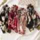 Szín: 7 - Retro nagy virággal nyomtatott Scrunchie női hajsál Elasztikus bohém hajpánt masnis haj gumikötelek lányok