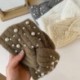 Szín: strassz 11 - Elegáns Édes Gyöngyköteg Bandanas női kötött fejpánt széles fejfedő melegítő fül Téli meleg