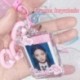 Szín: 2 - Love Heart akril kártyatartó borító kulcstartó medál kártya ujjú fotókártya tartó fotótartó Kpop lány