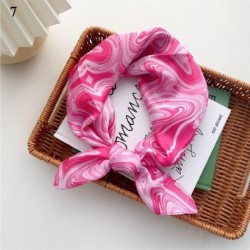 Szín: 7 - Puha selyem szatén négyzet alakú sál Foulard hidzsáb bandana színes graffiti szivárvány luxus kis nyakú sál