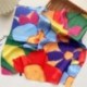 Szín: 7 - Puha selyem szatén négyzet alakú sál Foulard hidzsáb bandana színes graffiti szivárvány luxus kis nyakú sál