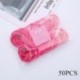 Szín: rózsaszín - 50 DB 4,5 cm magas elasztikus alap színátmenetes hajpántok Színes nylon scrunchies csomag női