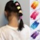 Szín: rózsaszín - 50 DB 4,5 cm magas elasztikus alap színátmenetes hajpántok Színes nylon scrunchies csomag női