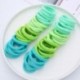 Szín: kék - 50 DB 4,5 cm magas elasztikus alap színátmenetes hajpántok Színes nylon scrunchies csomag női lányoknak