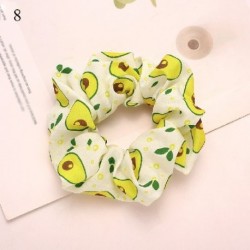 Szín: 8 - Kis, friss gyümölcsnyomat Scrunchies hajkiegészítők Citromgyümölcs Cseresznye Hajgyűrű Nyakkendő Rugalmas