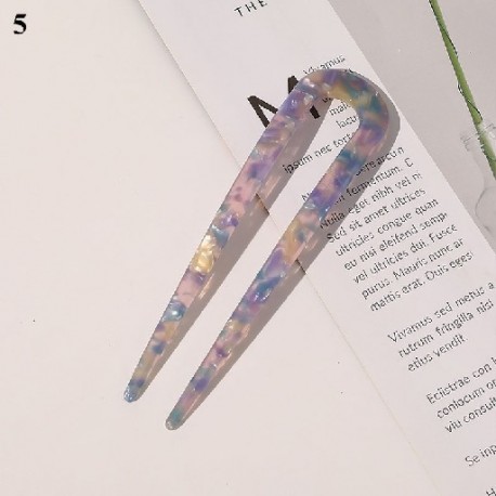 Szín: 5 - Női Lepard Márványmintás Teknősbékahéjú hajrudak U alakú acetát hajtűk Kínai stílusú gyanta hajvilla