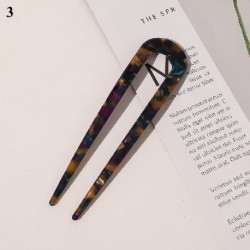 Szín: 3 - Női Lepard Márványmintás Teknősbékahéjú hajrudak U alakú acetát hajtűk Kínai stílusú gyanta hajvilla
