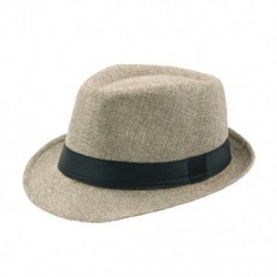 Szín: világos khaki - Retro Férfi Női Kalapok Fedoras Top Jazz Kockás Kalap Felnőtt Bowler Kalapok Elegáns Fekete