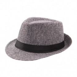 Szín: Sötétszürke - Retro Férfi Női Kalapok Fedoras Top Jazz Kockás Kalap Felnőtt Bowler Kalapok Elegáns Fekete
