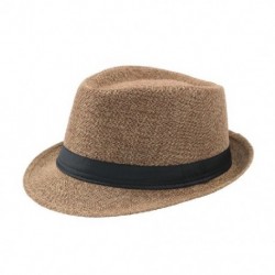 Szín: Khaki - Retro Férfi Női Kalapok Fedoras Top Jazz Kockás Kalap Felnőtt Bowler Kalapok Elegáns Fekete karimájú