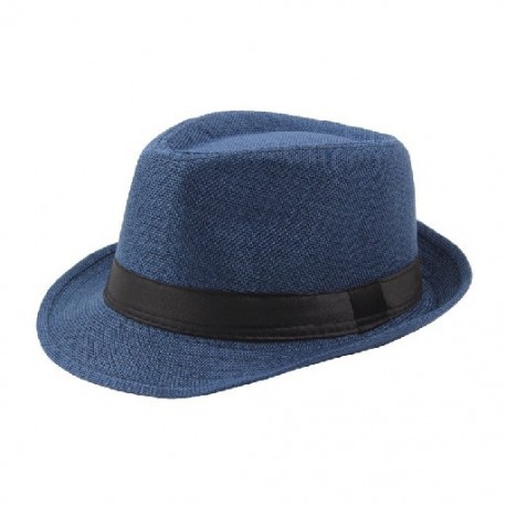 Szín: kék - Retro Férfi Női Kalapok Fedoras Top Jazz Kockás Kalap Felnőtt Bowler Kalapok Elegáns Fekete karimájú Páros