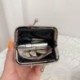 Piros szín - Retro virágmintás női érme erszényes pénztárca aranyos kis pénztárca kártyatartó Lady Vintage retro