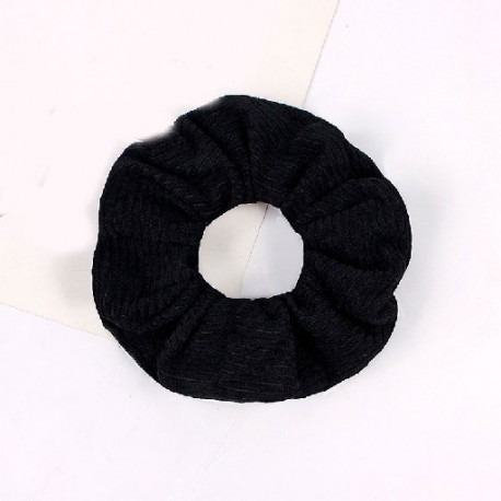 Fekete szín - 2020 új egyszínű kordbársony csíkos haj Scrunchie elasztikus hajpántok koreai hajkiegészítők női