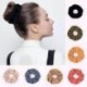 Fekete szín - 2020 új egyszínű kordbársony csíkos haj Scrunchie elasztikus hajpántok koreai hajkiegészítők női