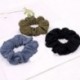 Fekete szín - 2020 új egyszínű kordbársony csíkos haj Scrunchie elasztikus hajpántok koreai hajkiegészítők női