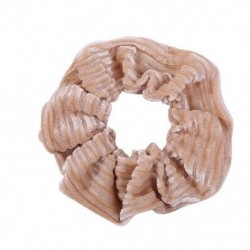 Szín: 11-Bézs - 2020 új egyszínű kordbársony csíkos haj Scrunchie elasztikus hajpántok koreai hajkiegészítők női
