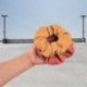 Szín: 14-barna - 2020 új egyszínű kordbársony csíkos haj Scrunchie elasztikus hajpántok koreai hajkiegészítők női