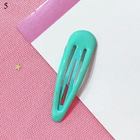 Szín: 5 - Candy Color Csillogó hajtűk Geometrikus vízcsepp formájú baba lányok pattintható hajcsat gyerekeknek