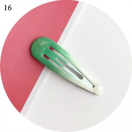 Szín: 16 - Candy Color Csillogó hajtűk Geometrikus vízcsepp formájú baba lányok pattintható hajcsat gyerekeknek