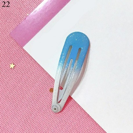 Szín: 22 - Candy Color Csillogó hajtűk Geometrikus vízcsepp formájú baba lányok pattintható hajcsat gyerekeknek