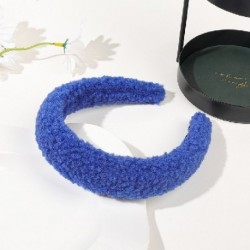 Szín: hajcsat kék - Candy Color Téli bárányszőrme fejpánt Haj Scrunchie női plüss széles karimájú hajkarika Szőrös