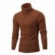 Fehér szín - Őszi téli férfi garbós pulóver Kötő pulóverek Slim Fit alkalmi pulóver, hosszú ujjú férfi pulóver,