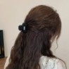 Fekete szín - Lányok Aranyos Plüss Betű Kis Haj Karom Bolyhos Kis Barrette Rák Clip Műszőrme Hajcsat Báránygyapjú