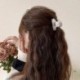 Szín: Sötétbarna - Lányok Aranyos Plüss Betű Kis Haj Karom Bolyhos Kis Barrette Rák Clip Műszőrme Hajcsat