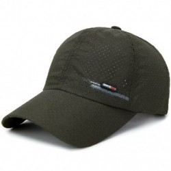 Szín: Army Green Hats - Egyszerű hálós gyorsan száradó sapka Férfi Sportsapkák Baseballsapkák Nyári Napvédő Kalapok
