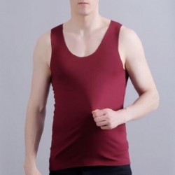 Szín: borvörös - Quick Dry Ice Silk Férfi felsők Ujjatlan nyári pólók Kosárlabda tornapóló Testépítés Fitnesz