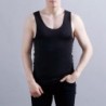 Fekete szín - Quick Dry Ice Silk Férfi felsők Ujjatlan nyári pólók Kosárlabda tornapóló Testépítés Fitnesz felsők